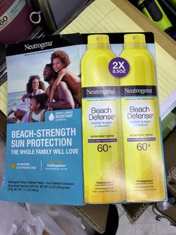 Neutrogena Beach Defense Sunscreen Spray SPF 60+, 2-Pack 8.5 oz