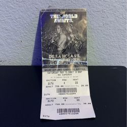 Signed Oscar De La Hoya ticket vs Floyd Mayweather