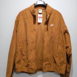 Men's Corduroy Jacket Nike Large Brown New