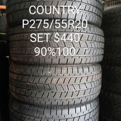 BLACK COUNTRY P275/55R20 SET 90%100