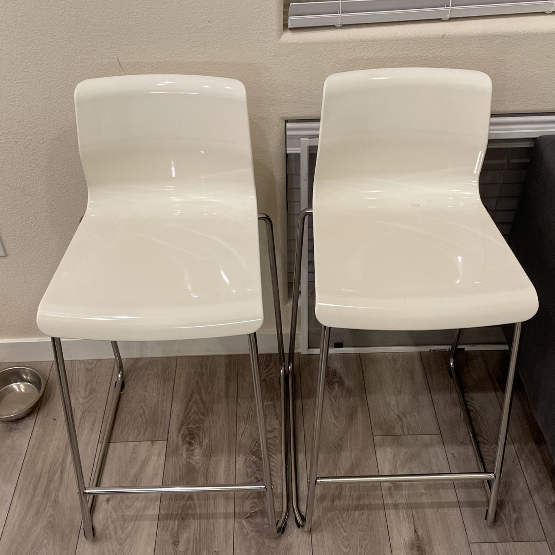 Two IKEA white high chair
