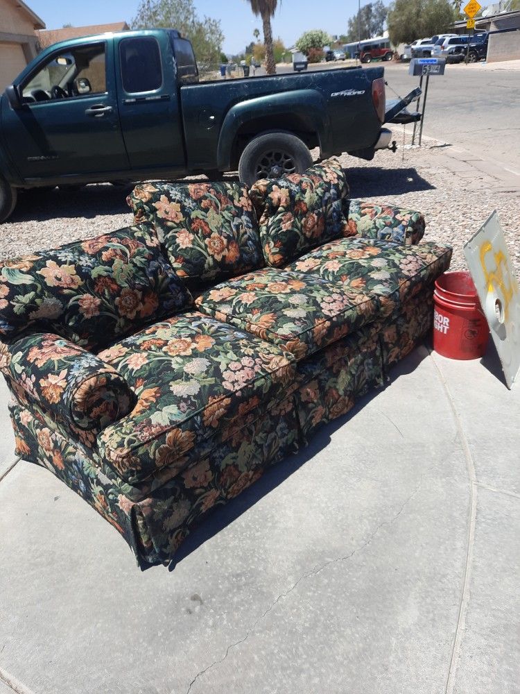 black floral couch