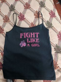 Fight like a girl breast cancer awareness tank top