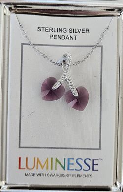 Sterling Silver Necklace with Swarovski Elements