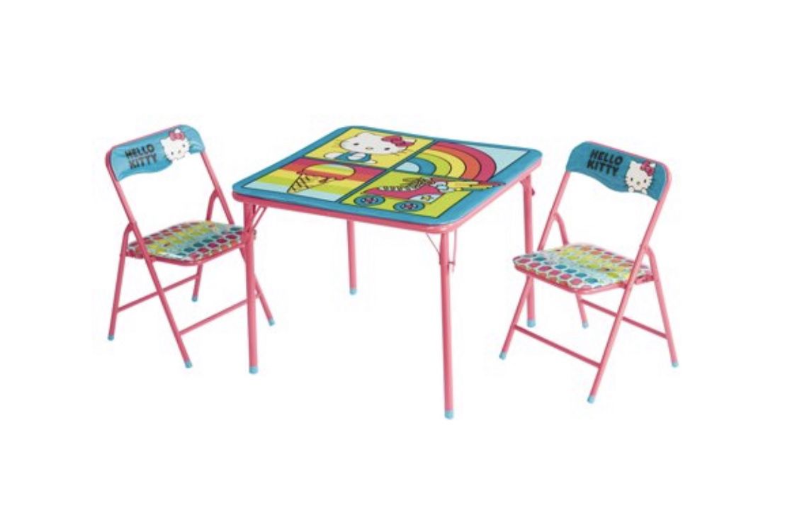 Hello Kitty 3 Piece Table & Chair Set