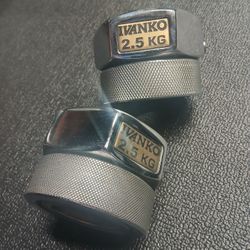 Chrome Ivanko 2.5kg Olympic Compression Spin Lock Collars, Hammer Strength Life Fitness Icarian Exercise Gym Equipment 