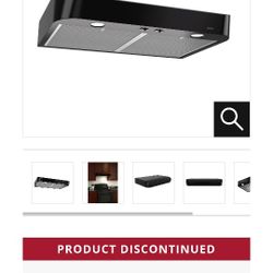 Broan Under Cabinet Range Hood Black 