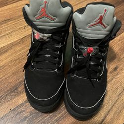 jordan 5 metalic black