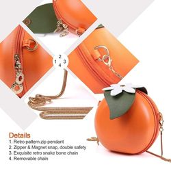Girl's Orange Fruit  Purse 