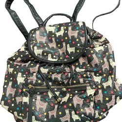 LD Black Lama Backpack for Woman