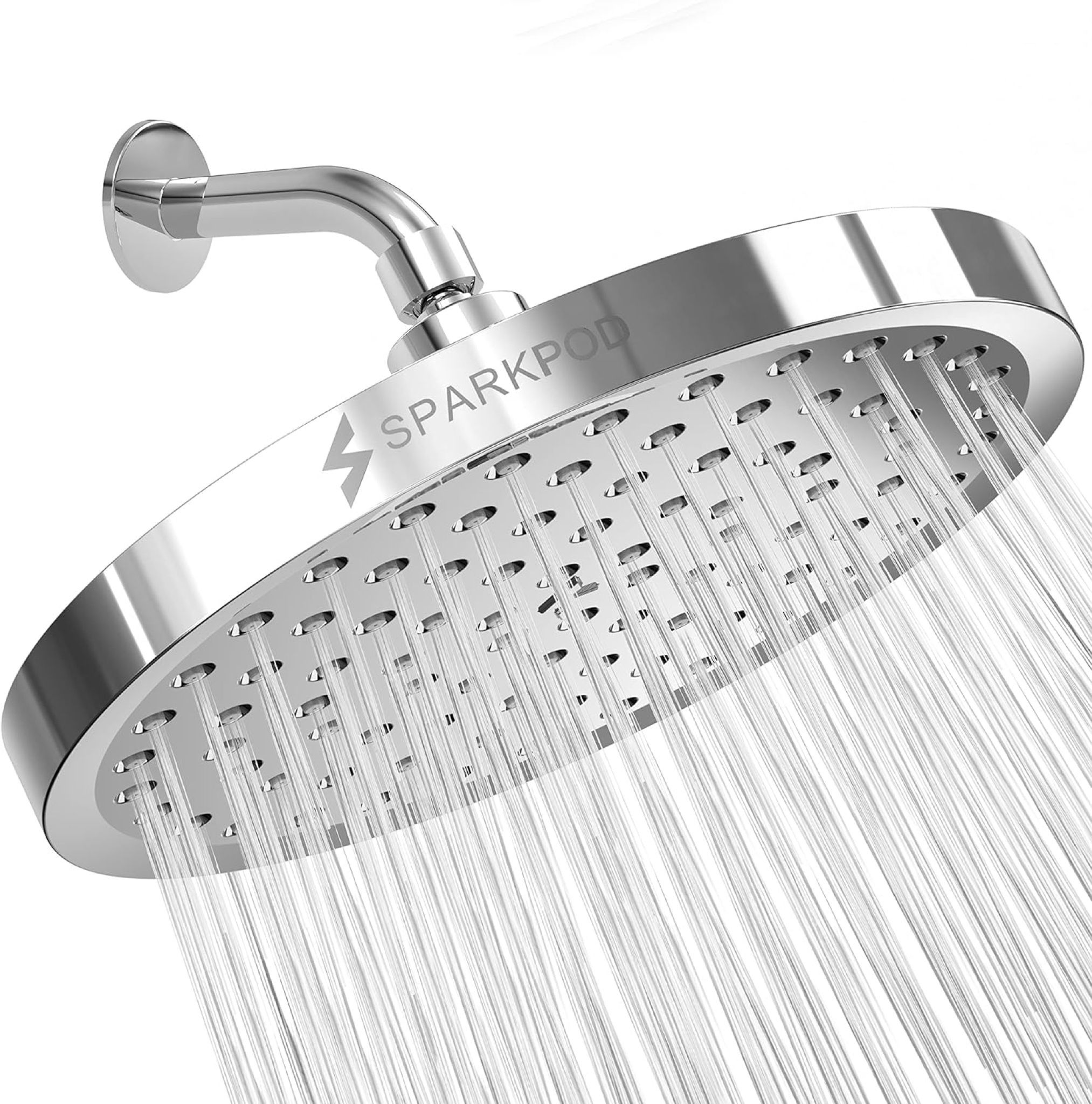 Shower Head - High Pressure Rain - Premium Quality Luxury Design - 1-Min Install - Easy Clean