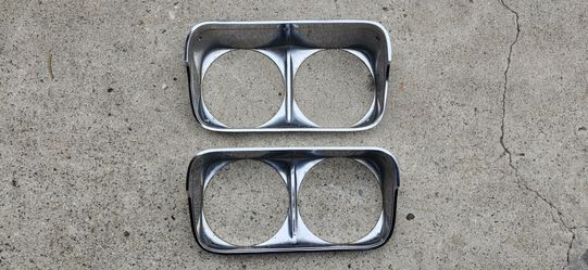 1968 chevrolet impala caprice belair biscayne headlight bezels