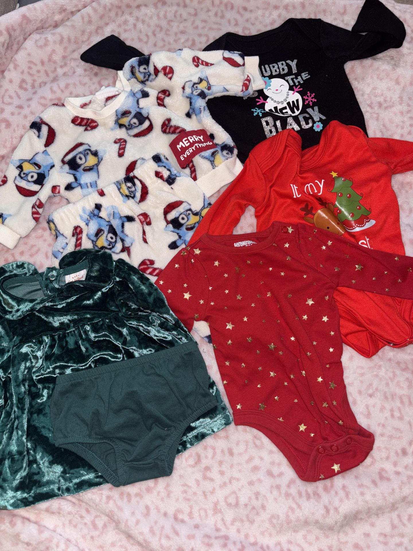 0-3 month Christmas outfit bundle