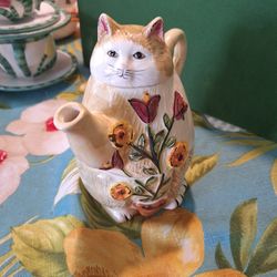 NANTUCKET HOME CAT TEAPOT 4 ONE