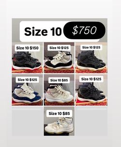 Jordan retro 11s all 7 for $750