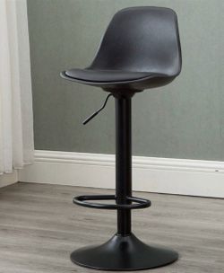 Like new black adjustable padded bar stools