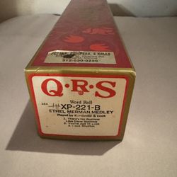 QRS Player Piano Word Roll XP-221-B Ethel Merman Medley I Got Rhythm 3 Songs