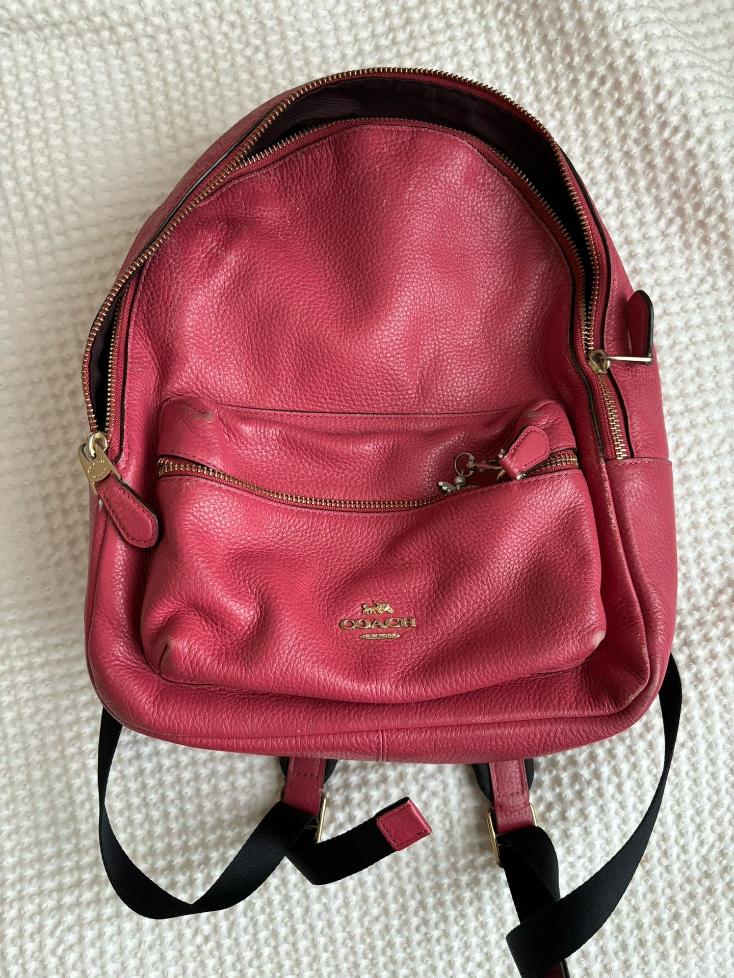 Authentic Coach Backpack - Pink Leather 