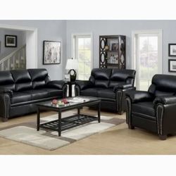 Brand New 3 Pieces Living Room Set: Sofa, Loveseat & Chair