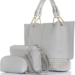 Large Purses and Wallet Set For Women Leather Overnight Bag Womens Purse and Handbag