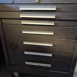 Vintage Kennedy 7-Drawer 27" Roller Tool Cabinet w/ 7-Drawer 20" Top Chest 520