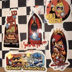 Original 90’s World Industry Stickers