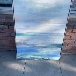 Ocean Beach Oil Painting Art Work 31 By 41 