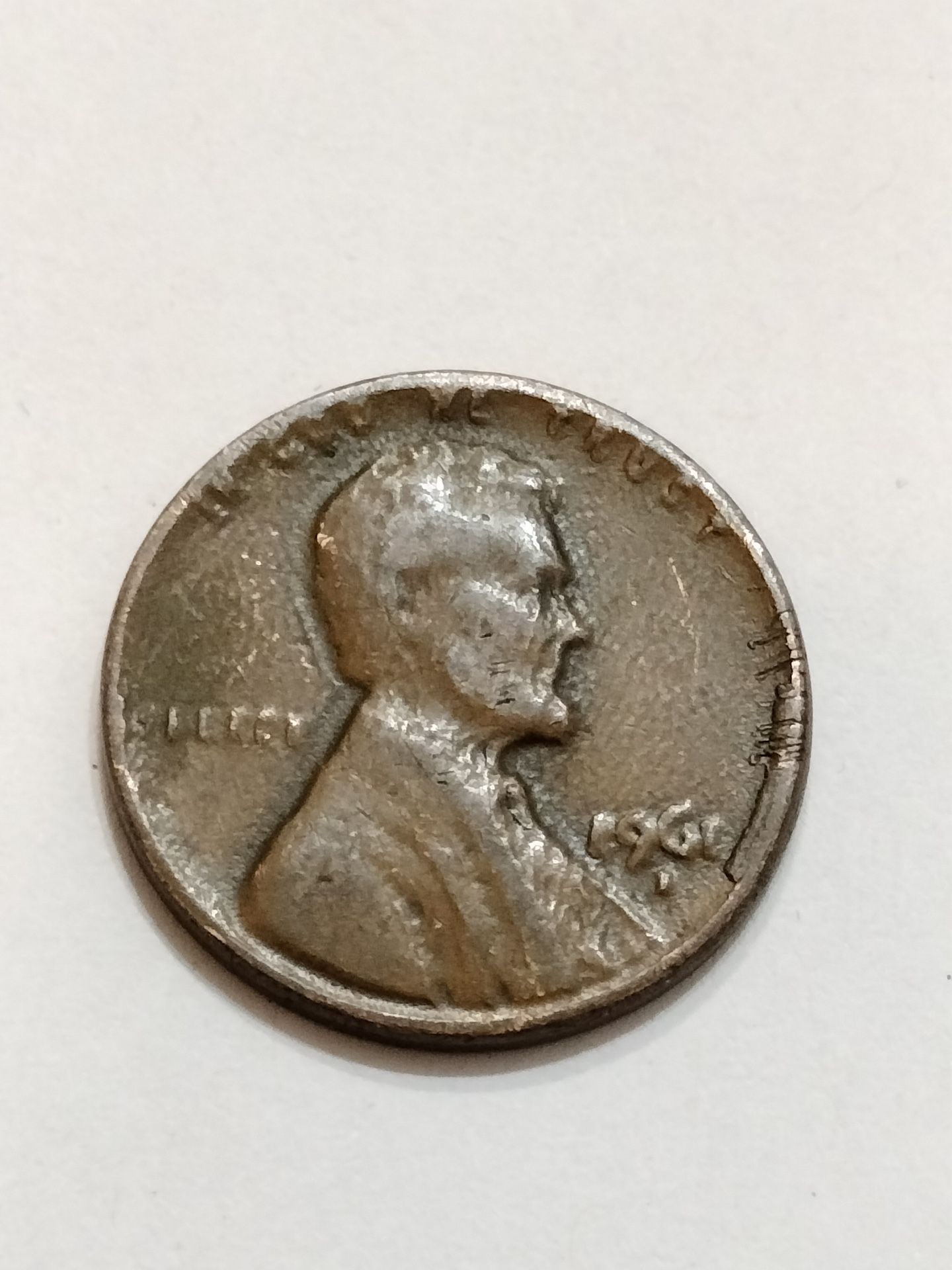 1961-D “ERROR” One Cent Penny Coin / Double Die Face - Missing Lincoln’s Mouth