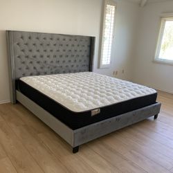 $599 Brand New King Bed Frame With Mattress (Read Description Below)