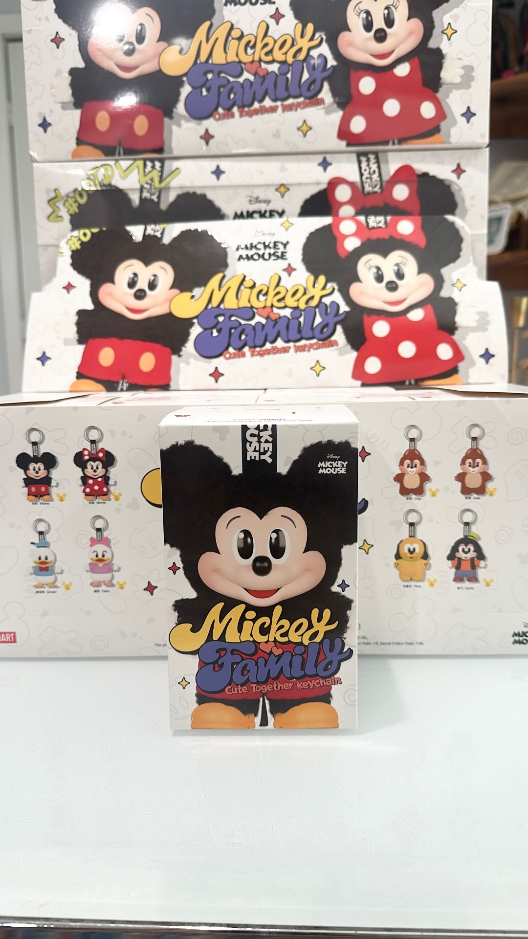 Pop Mart Disney Mickey Family Together Series Plush Keychain Single Blind Box & Full Case Set