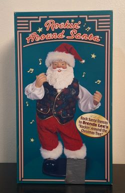 VINTAGE 1999 ROCK SANTA CHRISTMAS COLLECTIBLE - TESTED