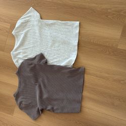 Brown and gray Shirts