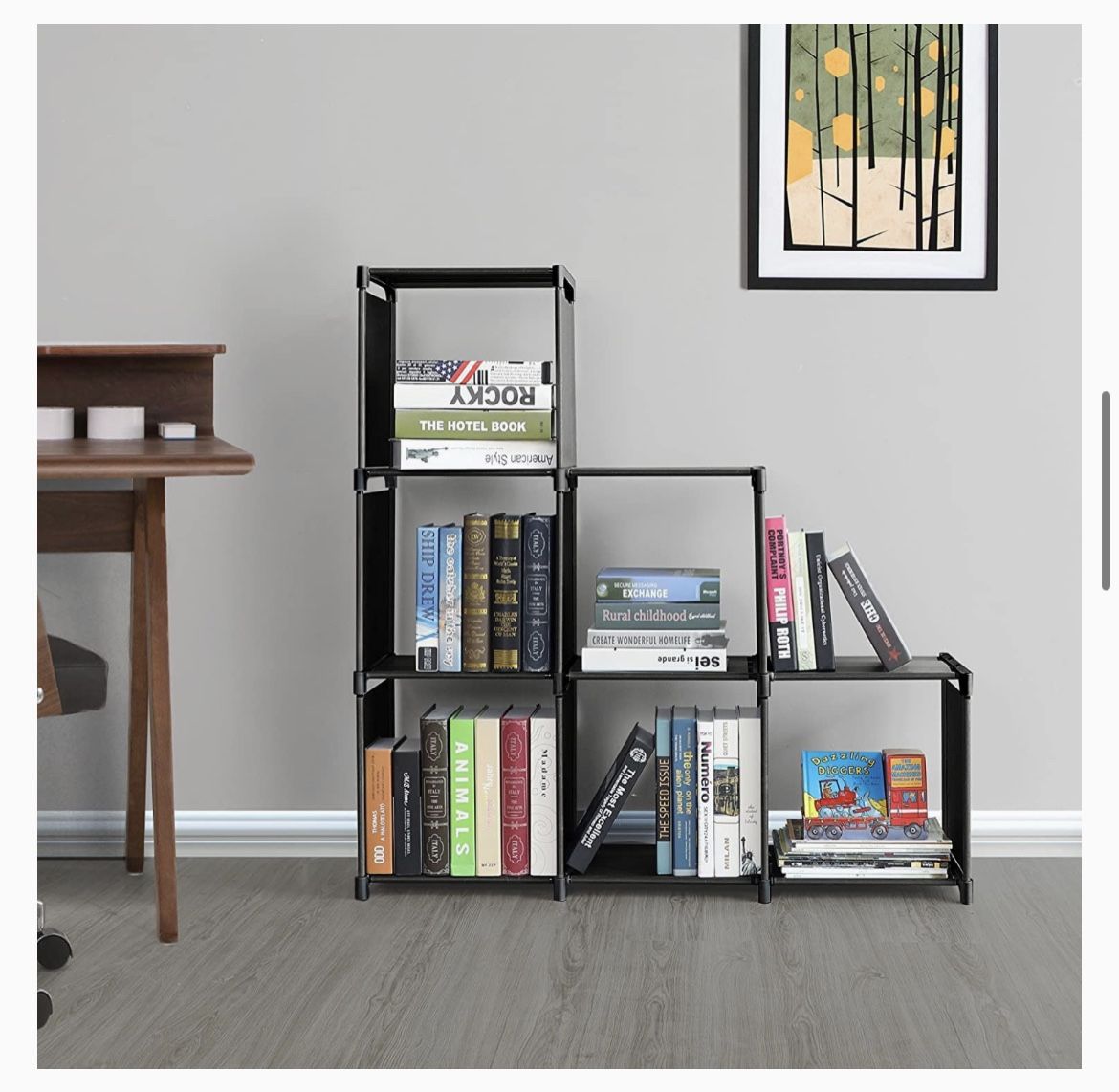 Wishwill Storage Cube Organizer, 6 Cube Storage Organizer Rack,DIY Storage Book Shelf Toy Shelf Modular Bookcase Closet Cabinet in Living Room,Childre