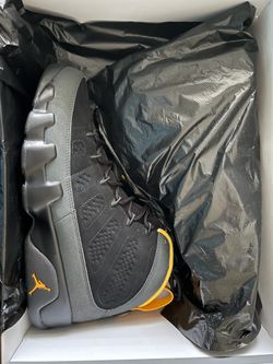 Brand New Air Jordan 9 Retro Dark Charcoal University Gold Sz 10