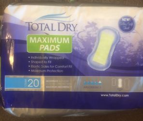 Total Dry Maximum Pads 20 Count