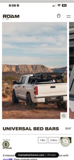 3x Universal bed bars