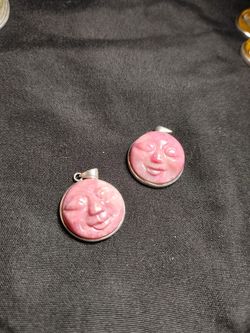 Rhodanite silver pendants
