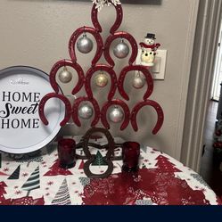 Horseshoe Handmade Christmas Tree $60 OBO.