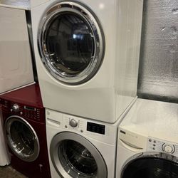 Kenmore LG Washer and Dryer Electric Stackable Front Load Set Free Cords Attachments Etc