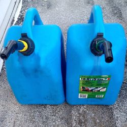 Two 5 Gallon Kerosene Cans w/nozzles