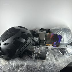 Tactical Helmet + Cyberpunk Mask With All Accessories