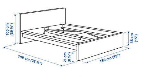 Ikea Malm bed frame USED not in new condition