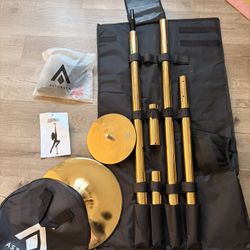 Gold Spinning/Static Exotic Dance Pole 