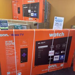 75”Onn Roku Smart TV