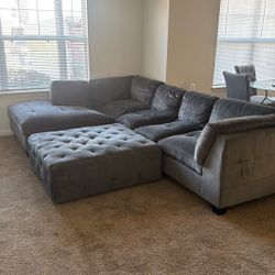 Large Sectional With Ottoman 