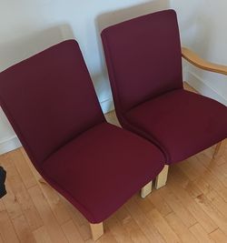 4 Red Cushion Indoor Living Room Lounge Chairs