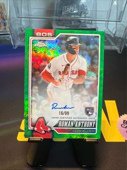 2026 Topps Chrome Logofractor Roman Anthony RC Auto Green #/99 Boston Redsox