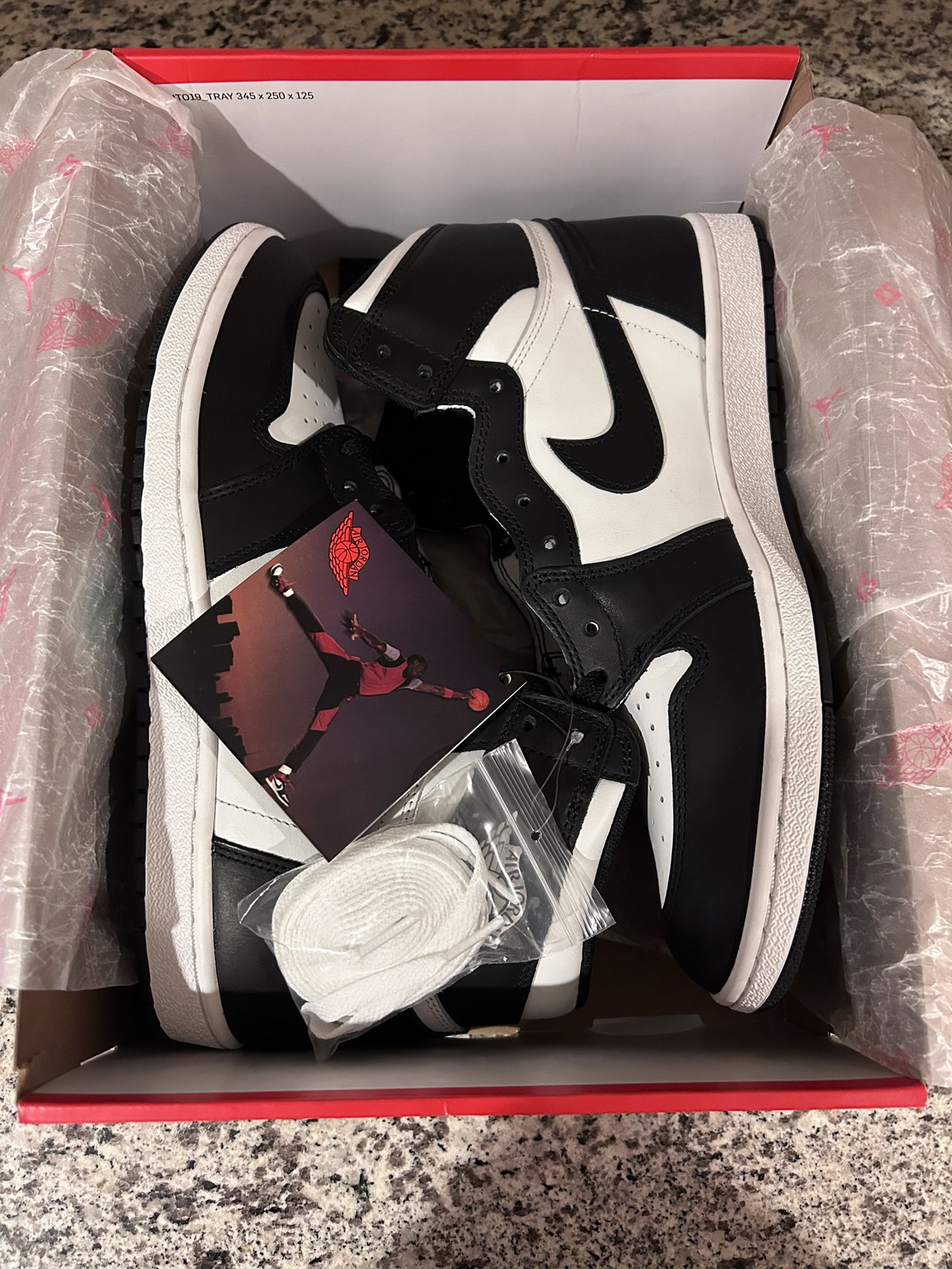 Black White Jordan 1 Size 12.5