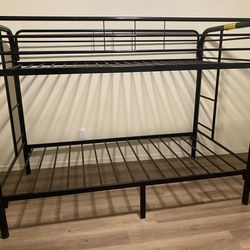 🦋Black Metal Bunk Bed Twin/Twin (Mattress is not Included)