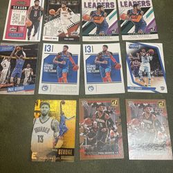 Lot of 11 Paul George Basketball Cards
